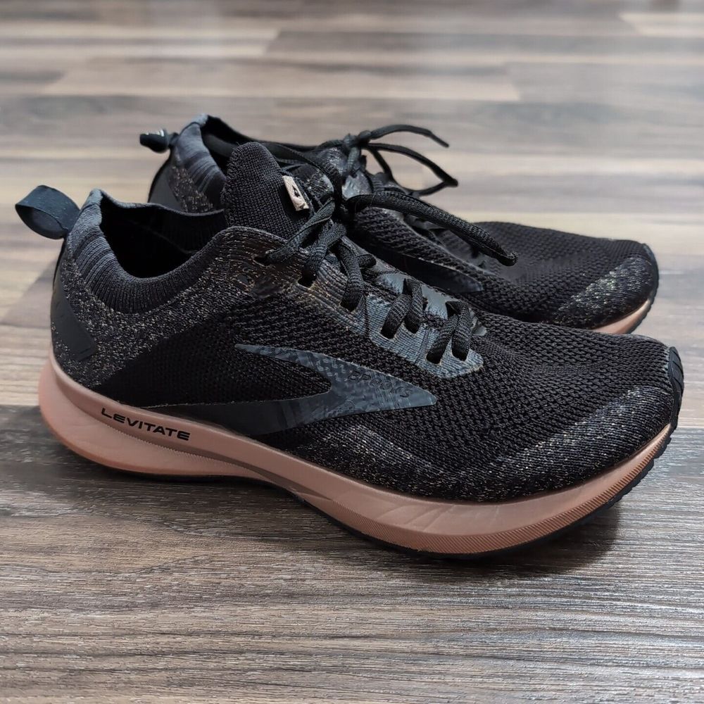 Wmns Brooks Levitate 4 Knit Walking-Running Shoe/ Black Rose Gold‎ /USED …